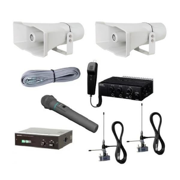 拡声器 60W 選挙用車載ワイヤレスセット 12V CV-392/35×２ LS-404 NDA-6...