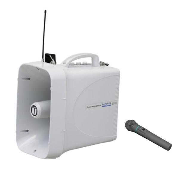 拡声器 大型メガホンセット ユニペックス TWB-300 ワイヤレスマイク WM-3400　在庫あり...