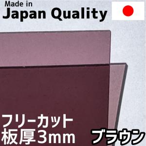 ポリカーボネート板 3mm ブラウン フリーカット 切り売り 6,600円/1平米 両面耐候 カーポートなどに｜seiko-techno