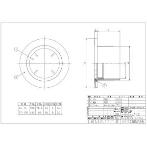 BEAR バクマ工業 エアコンキャップ CC-75の詳細画像2