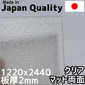 ポリカーボネート板 2mm クリア 両面マット 定尺品 1220x2440mm 両面耐候｜seiko-techno