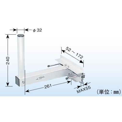 DXアンテナ BSアンテナ ベランダ取付金具 MHV-116