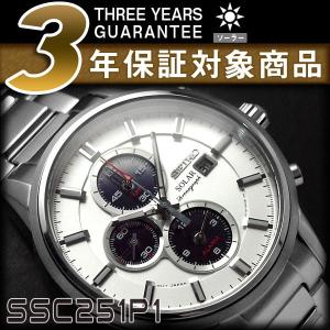 セイコー クロノグラフ 3年保証 逆輸入SEIKO セイコー ソーラー メンズ クロノ 腕時計 SSC251P1