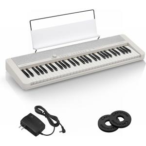 CASIO(カシオ) 電子キーボード トーン CT-S1 WE(ホワイト) ハラミちゃんも愛用の61鍵盤キーボード 高品位な音色を手軽に持ち運び可能
