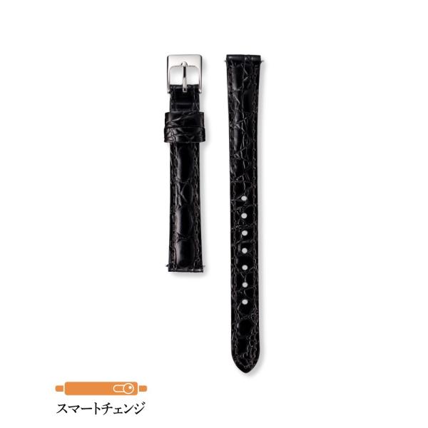 セイコー バンド 腕時計 13mm RS09C13BK 牛革ワニマルフ型押 切身 グレージング バネ...