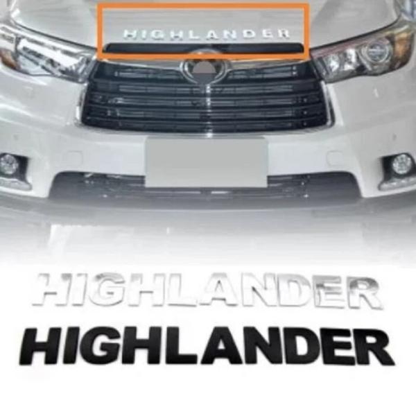 トヨタ ハイランダー 用3Dメタルレタリング フロント ロゴ 装飾 ステッカー バッジ 変更アクセサ...
