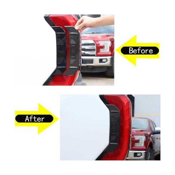 トヨタ タンドラ 2022 2023〜用 テールライトカバー 車内装飾 カーボンファイバーパターン