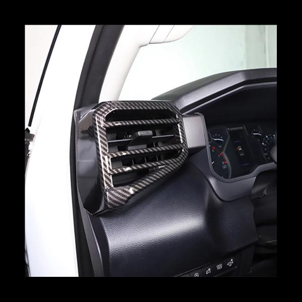 トヨタ タンドラ 2022 2023〜 スパンコール 車のダッシュボード 中央制御カバー カーボンフ...