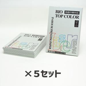 まとめ買い×5冊｜伊東屋　バイオトップカラー　BT109　グレー　A4　80g　1冊100枚　プリンター用紙　Itoya　mondi　BIO TOP COLOR｜seirinndou