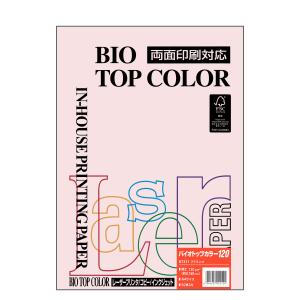 伊東屋　バイオトップカラー　BT331　A4　120g　フラミンゴ　50枚　プリンター用紙　Itoya｜seirinndou