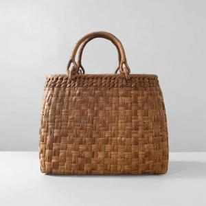 山葡萄 手作り カゴバッグ 内布付き 市松編み、立体花編み : 星凌商店