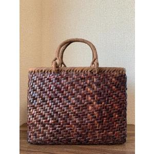 桜皮、山葡萄　手作り　かごバッグ　内布あり (約)幅31×本体高さ24×マチ11cm