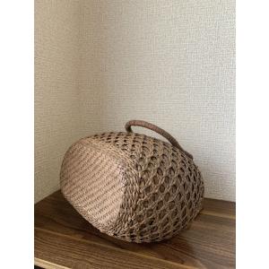 国産山葡萄 籠バッグ 二重編み 巾着タイプ内布...の詳細画像5