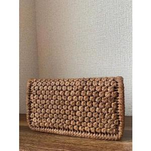 山葡萄 六角花編みウォレット ファスナー長財布 レディース 天然やま