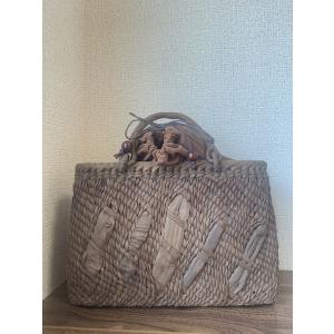 みだれ編み 山葡萄 かごバッグ 内布付き 網代編み 山ぶどうバッグ 職人