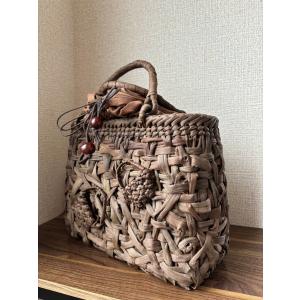 【一点物】国産山葡萄 山葡萄かごバッグ 手作り...の詳細画像2