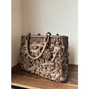 【一点物】国産山葡萄 山葡萄かごバッグ 手作り...の詳細画像3
