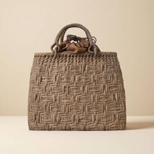 かごバッグ 山葡萄かごバッグW29xD10xH17cm 本革メッシュ編 栃木レザー