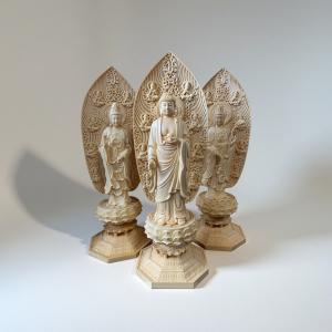 仏像 普賢菩薩像 普賢菩薩 檜木 木彫 仏具 (約)高28cm×幅12cm×奥行12cm