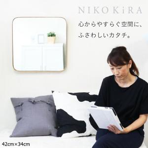 壁掛け ミラー 鏡 おしゃれ ゴールド 全国どこでも送料無料 金 北欧 モダン 50 家具 丸 ｌ ラウンドコーナー シンプル トイレ 洗面 スリムライン 玄関 かわいい