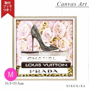 アートパネル 絵画 絵 アートポスター シャネル CHANEL デザイナー 薔薇 ローズ バラ ハイヒール 靴 ブランド パネル 北欧 インテリア キャンバス M おしゃれ｜seiryu-shoten