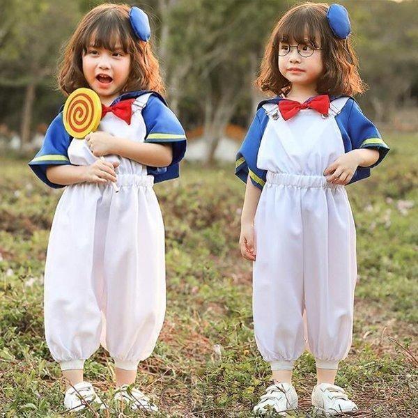 ドナルドダック コスプレ衣装 セーラー服 親子 ハロウィン サロペット 子供用 女の子 カジュアル ...