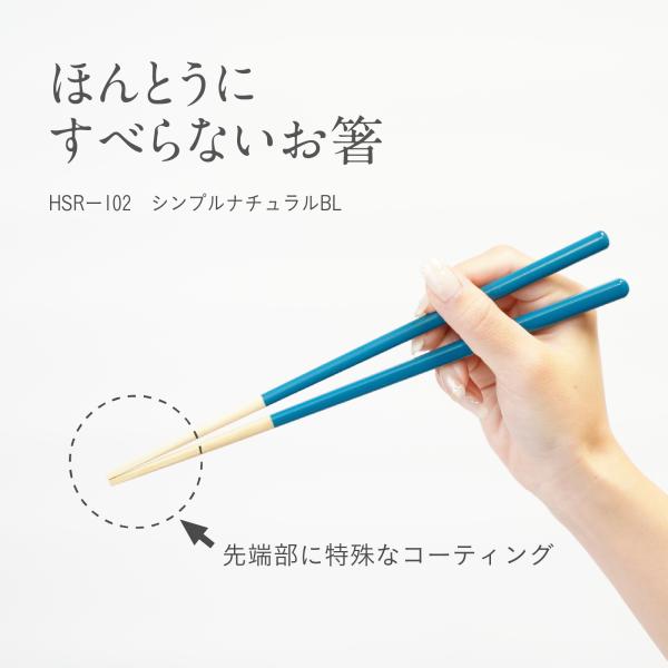 ほんとうにすべらないお箸　エントリーシンプルナチュラル　日本製　特許取得　スタッドレス加工　メール便...