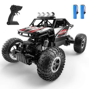 DEERC ラジコンカー こども向け オフロード 4WD 四輪駆動RCカー 1/16 操作時間90分 2.4GHz リモコンカー 防振 おも｜seiseishop