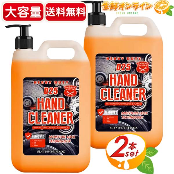 ≪5.0L×2本セット≫【D25】コストコ D25 ハンドクリーナー ◇油・グリース・タール・インク...