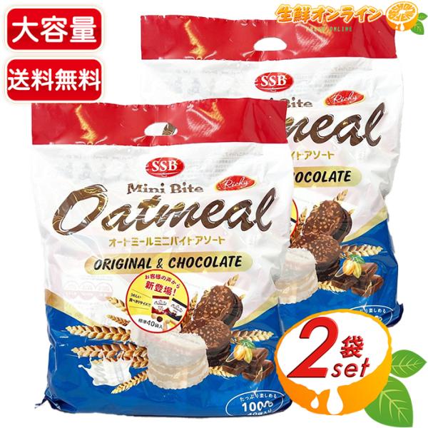 【SSB】オートミールミニバイト アソート 大容量 1kg×2セット オリジナル味 チョコレート味 ...