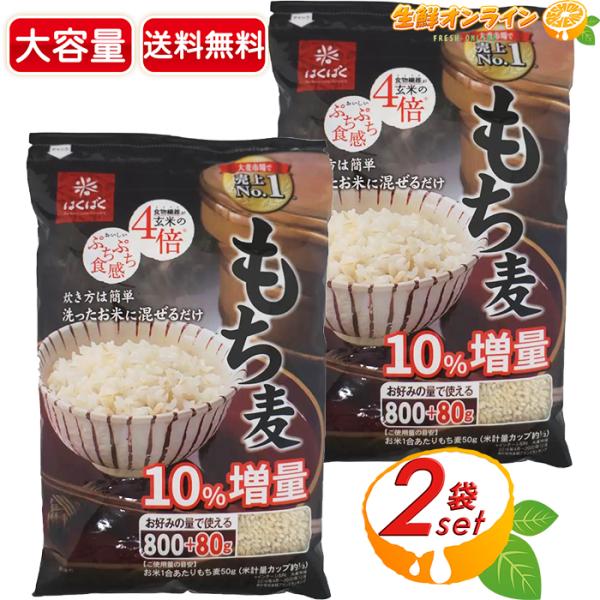 ≪800g+80g×6袋入≫【はくばく】もち麦 大容量 計5280g 食物繊維 水溶性 不溶性 白麦...