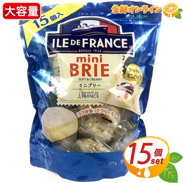 【ILE DE FRANCE】イルドフランス ミニブリーチーズ 大容量 375g (15個入) 白か...
