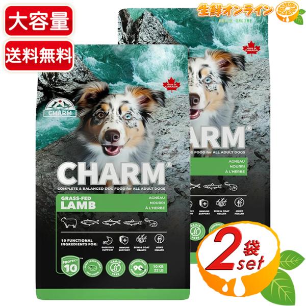 【Charm】チャーム ドッグフード グラスフェッドラム 特大容量 10kg×2セット 成犬・全犬種...