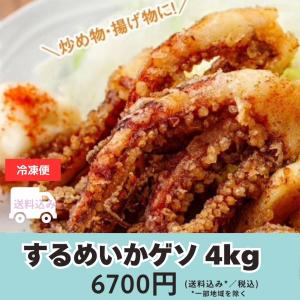特売 2025 いか イカ スルメイカ ゲソ 下足 4kg 冷凍 宮城県産