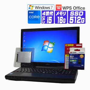 ノートパソコン 中古 パソコン Windows 7 Pro 64bit オフィス付き SSD 搭載 ...