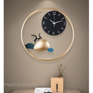 木の時計（スタンド付）モンキーポッド 無垢 φ24cm 掛け時計 置き時計