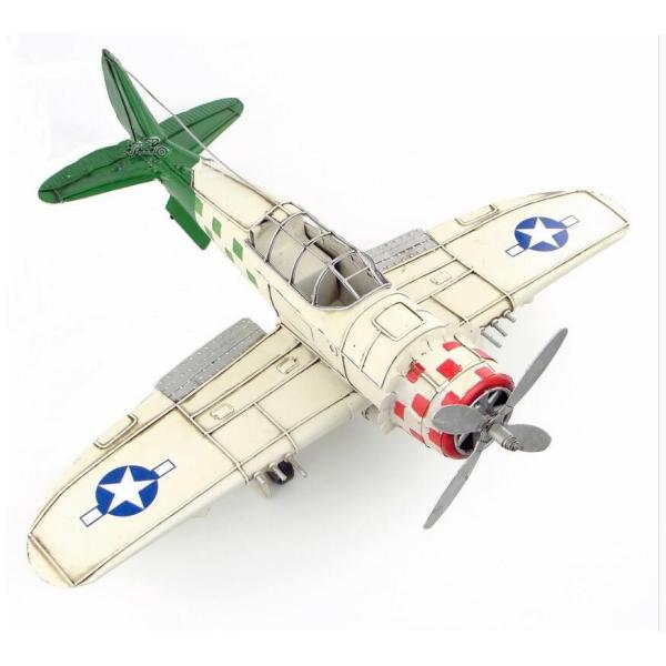 戦闘機 カーチス P-47 1941 USA ブリキ製 模型飛行機 ビンテージ (全て手作り)mot...