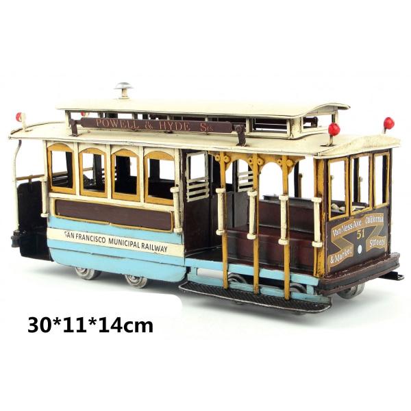 カリフォルニア トロリーカー USA California trolley car ブリキ製 オール...
