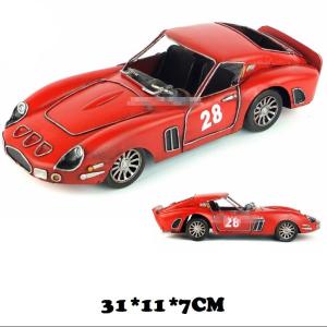 フェラーリ Ferrari 250GTO racing car ブリキ製 オールドカー ビンテージカー (全て手作り)mot173