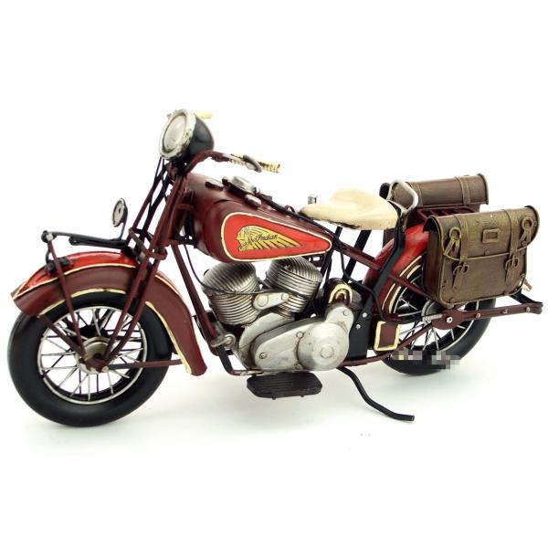 オートバイ Indian motorcycle 1936年 レトロ ブリキ製 ビンテージバイク (全...