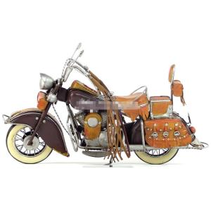 オートバイ Indian motorcycle 年 レトロ ブリキ製 ビンテージバイク (全て手作り)mot66
