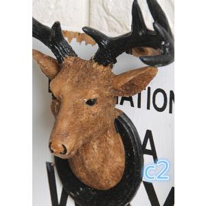 壁飾り 壁掛けオブジェ インテリア シカ リビング 玄関 アニマルヘッド