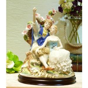 陶器 置物 西洋陶器 北欧磁器 陶器製人形 お姫様 陶器人形 陶器