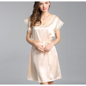 シルク パジャマ レディースパジャマ 繻子織り...の詳細画像3