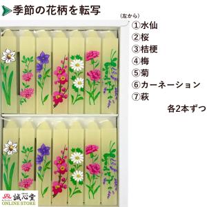蜜蝋 小夕映 花アソート 14本入 花絵ろうそ...の詳細画像3