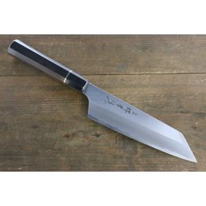 堺 孝行 黒影 V金10号 鎚目 テフロン加工 牛刀包丁 和包丁 210mm 樫焼