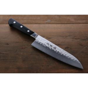 清助 VG10 17層 ダマスカス 三徳包丁 180mm マホガニー柄 : 清助刃物