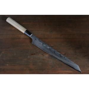 堺 孝行 紫電 包丁 刺身包丁 柳刃 剣型 銀三鋼 鏡面 270mm デザート