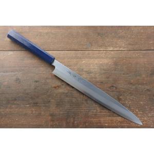 堺宏之作 白鋼 霞仕上げ 水牛桂柄 柳刃包丁 270mm(9寸)（刺身包丁