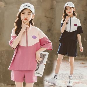 韓国子供服 ジャージ キッズ 女の子 スウェット 半袖ジャケット パーカー ジップアップ ショットパンツ 2点セット トレーニング スポーツウェア 可愛い 運動着｜seiu